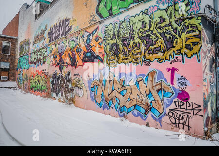 Toronto graffiti Gasse Stockfoto