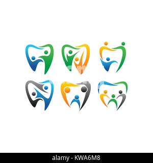 Zahnmedizinische Menschen Vektor logo Stock Vektor