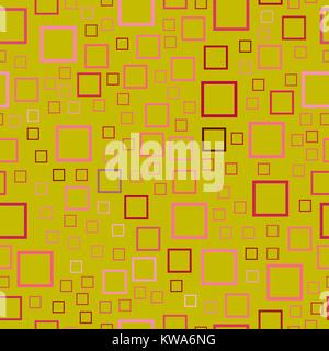 Bunte Vektor nahtlose Muster mit chaotischen Quadrate Stock Vektor