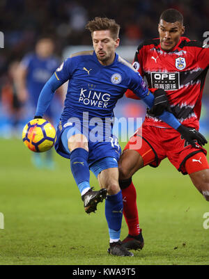 Von Leicester City Adrien Silva während der Premier League Match für die King Power Stadion, Leicester. Stockfoto