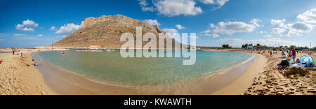 Stavros, Zorbas Beach, ein Film für den Film "Alexis Sorbas", die Halbinsel Akrotiri, Chania, Kreta, Griechenland, Europa, Griechenland, Chania, Kreta, Griechenland, Eur Stockfoto