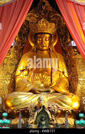 Statue von Guan Yin im buddhistischen Tempel auf dem Putoshan Insel, China Stockfoto