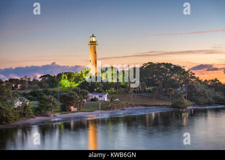 Jupiter, Florida, USA an den Jupiter Inlet Licht. Stockfoto