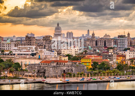 Havanna, Kuba Altstadt Skyline. Stockfoto