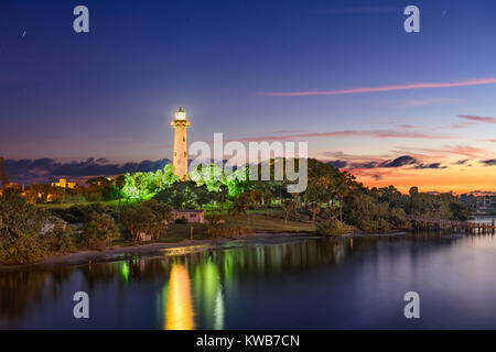 Jupiter, Florida, USA an den Jupiter Inlet Licht. Stockfoto