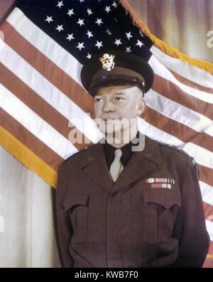 General Dwight Eisenhower, Supreme Commander Allied Expeditionary Force. Ca. 1943, 2. Weltkrieg. (BSLOC 2014 8 119) Stockfoto