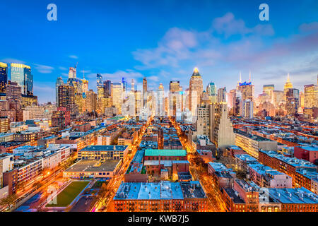 New York, New York, USA Midtown Manhattan Stadtbild. Stockfoto