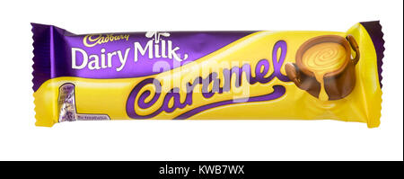 Ein ausgeschnittenes Schuß des Cadbury Caramel Stockfoto