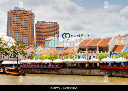 Clarke Quay, Riverfront, Singapur Stockfoto