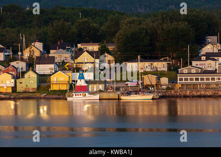 Panorama der Cheticamp, Nova Scotia. Cheticamp, Nova Scotia, Kanada. Stockfoto