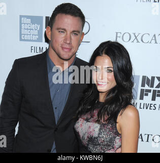 NEW YORK, NY - 10. Oktober: Channing Tatum, Jenna Dewan besucht die 'Foxcatcher 'Premiere während der 52 New York Film Festival in der Alice Tully Hall am 10. Oktober 2014 in New York City. Personen: Channing Tatum, Jenna Dewan Stockfoto