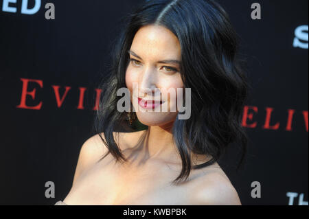 NEW YORK, NY - 24. Juni: Olivia Munn besucht die Deliver uns von dem Bösen" Screening von Screen Gems & Jerry Bruckheimer Filme mit der Kino Gesellschaft in der SVA Theater veranstaltet am 24. Juni 2014 in New York City. Personen: Olivia Munn Stockfoto