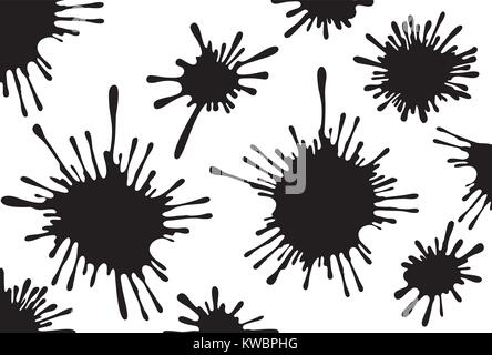 Satz von Vector schwarz Lack blot Tropfen für ihr Design. Stock Vektor