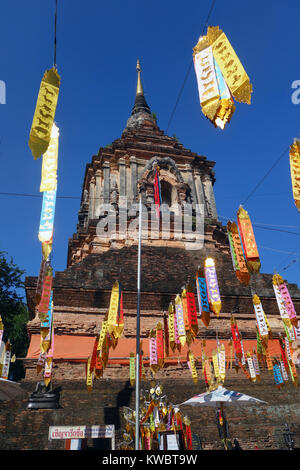 Wat Lok Molee (auch bekannt als Wat Lok Mon, Wat Lok Moli), Chiang Mai, Thailand. Keine PR Stockfoto