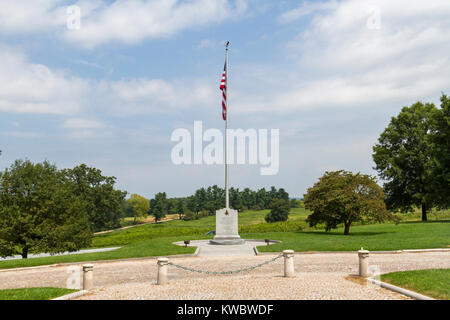 Der Freimaurer Denkmal in Valley Forge National Historical Park (U.S. National Park Service), Valley Forge, Pennsylvania, USA. Stockfoto