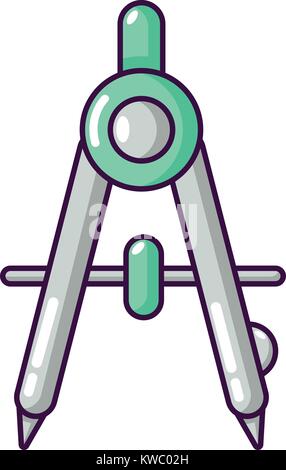 Kompasse Schule Symbol, Cartoon Stil Stock Vektor