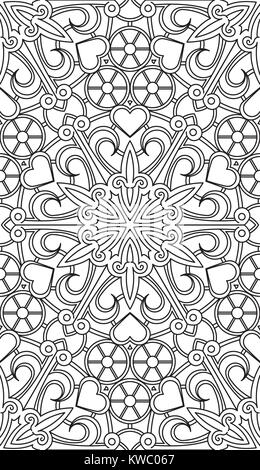 Nahtlose abstrakte Tribal Schwarz-weiss Muster. Hand gezeichnet der ethnischen Struktur. Vector Illustration. Stock Vektor