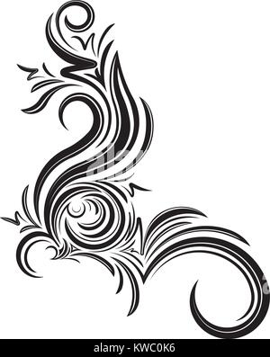 Dekorativen Blumenmotiv. Vector Illustration für Ihr Design oder Ihre Tätowierung. Stock Vektor