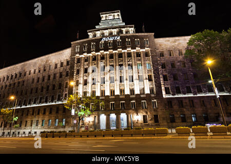 Main Post Office im Zentrum, Belgrad Stockfoto