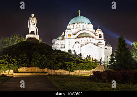 Die Kathedrale des Heiligen Sava - ist die größte orthodoxe Kirche in der Welt Stockfoto