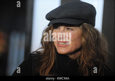 NEW YORK, NY - 16. NOVEMBER: Brooke Shields besucht die "pinguine von Madagaskar" New York Premiere im Winter Dorf am Bryant Park Eisbahn am 16. November 2014 in New York City. Personen: Brooke Shields Stockfoto