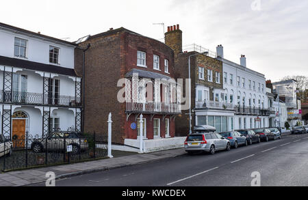 Barnes South West London UK-Plakette für Gustav Holst der Komponist, der in Barnes zwischen 1908 - 1913 lebte Stockfoto