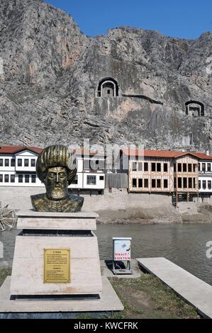 März 11,2012 Amasya AMASYA TÜRKEI. ist eine Stadt im Norden der Türkei. Amasya ist es im Schwarzen Meer Region. Tokat von Osten, Tokat und Yozgat Stockfoto