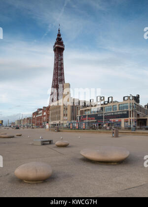 Blackpool Tower and Promenade Stockfoto