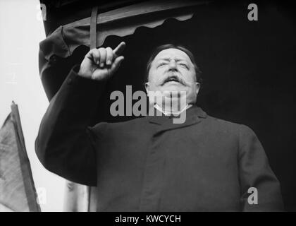 Der republikanische Kandidat Präsident William Howard Taft, sprechen in North Platte, Nebraska, 1908 (BSLOC 2017 2 108) Stockfoto