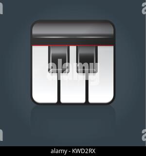 Vektor Grand Piano Symbol für Musik Software, eps 10. Stock Vektor
