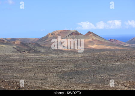 Vulkanlandschaft Lanzarotes Stockfoto