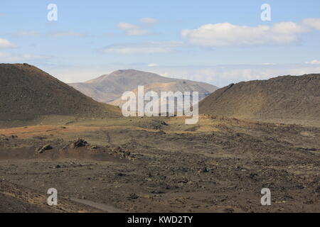 Vulkanlandschaft Lanzarotes Stockfoto