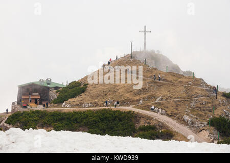 Geiereck, der Bergstation der Seilbahn Untersbergbahn'' in Salzburg, Österreich. Stockfoto