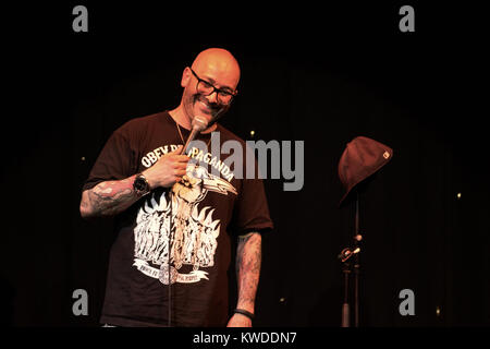 Komiker, Tamer Kattan, auch bei der Voodoo Zimmer. Am 8. August 2014, beim Edinburgh Festival Fringe, Edinburgh, Schottland Stockfoto