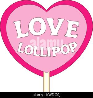 Liebe lollipop buntes Plakat. Stock Vektor