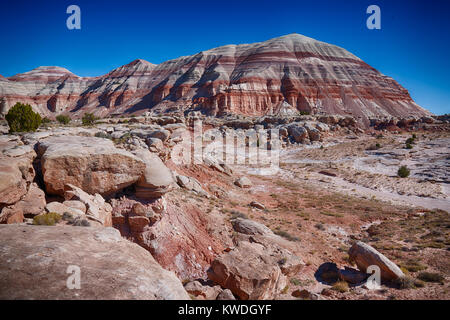 Cainville Badlands ist eine Region östlich von Capitol Reef National Park in Utah. Stockfoto