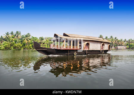 Schönheit Boot in den Backwaters, Kerala, Indien Stockfoto