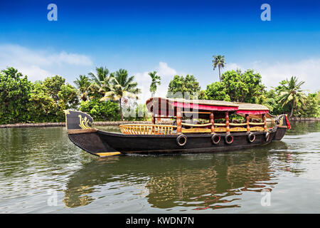 Schönheit Boot in den Backwaters, Kerala, Indien Stockfoto