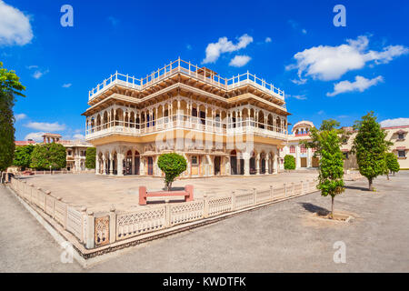 Mubarak Mahal Palace (City Palace) in Jaipur, Indien Stockfoto