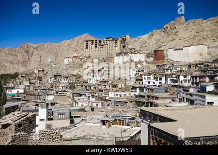 Sehenswürdigkeiten im Zentrum von Leh, Ladakh, Indien. Stockfoto