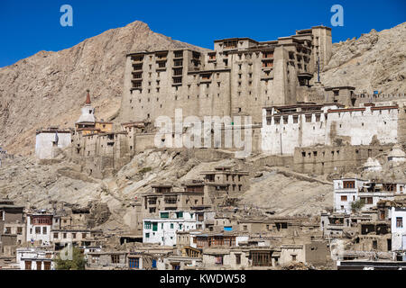 Sehenswürdigkeiten im Zentrum von Leh, Ladakh, Indien. Stockfoto