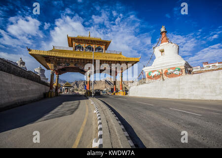 Eingang von Leh Stadt im indischen Bundesstaat Jammu und Kaschmir Stockfoto