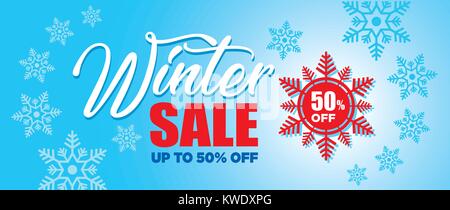 Winter Sale 50% Off Stock Vektor