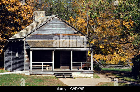 Replik von Abraham Lincoln Lebensmittelgeschäft in New Salem Village, Illinois Stockfoto