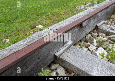 Die Bahn detail, Teil der Allegheny Portage Eisenbahn National Historic Site, Blair County, Pennsylvania, United States. Stockfoto