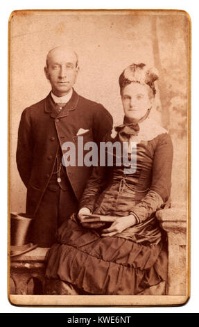 Alfred und Bessie Lambert, um 1870: studio Foto produziert als carte de visite Stockfoto