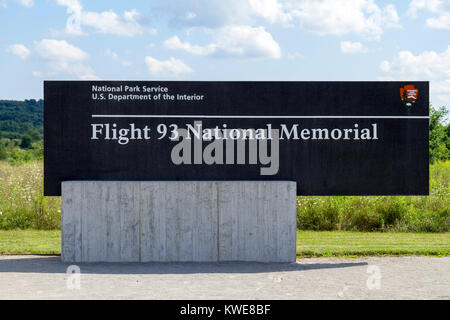 Eingangstor zum Flug 93 National Memorial Site Visitor Centre in der Nähe von Shanksville, Pennsylvania, USA. Stockfoto