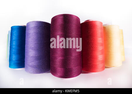 Maßgeschneiderte Versorgung; Garne Spulen, mesure und Rollen Stockfoto