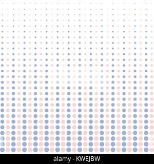 Vektor Rasterpunkte. Rosa und Blau Pastell auf weißem Hintergrund Stock Vektor