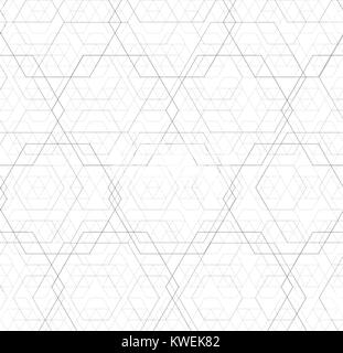 Abstrakte schwarze und weiße Hexagon outline Überschneidung Raster Vector Illustration Stock Vektor